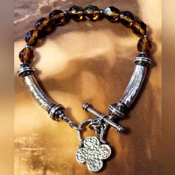 Rare Silpada Sterling Silver & Topaz Bracelet - Picture 6 of 10